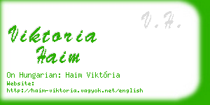 viktoria haim business card
